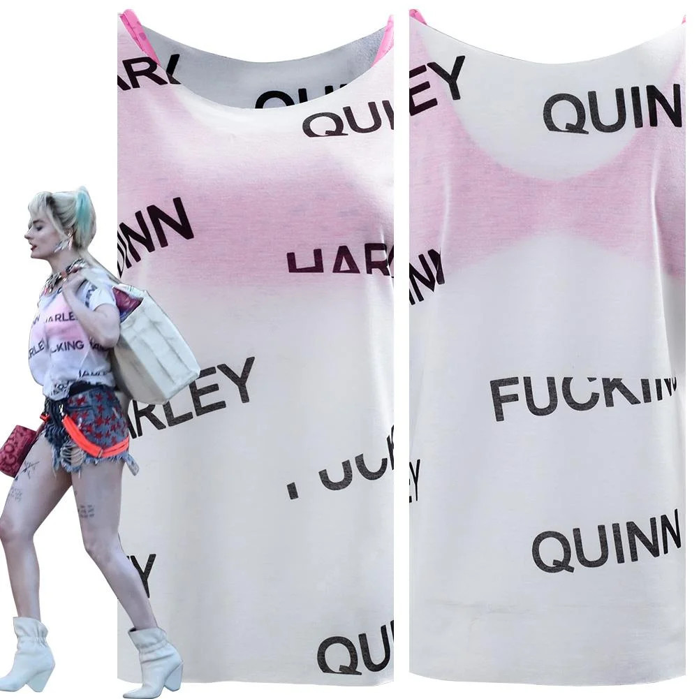 Birds Of Prey Harley Quinn Underwear T Shirt Cosplay Costume