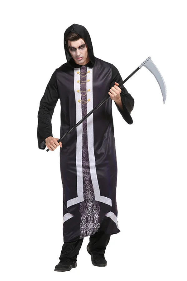 Halloween Party Cosplay Death Costume For Men Black-elleschic