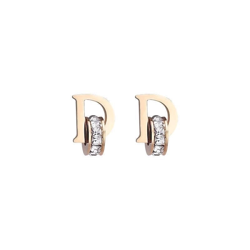 1 Pair Elegant Sweet Streetwear Geometric Plating Titanium Steel Earrings