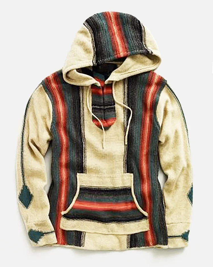 Men's long sleeved aztec hoodie 99b1
