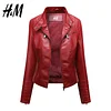 (H&M) Novo blus&atilde;o de cabedal para mulher (material de pele de cordeiro)