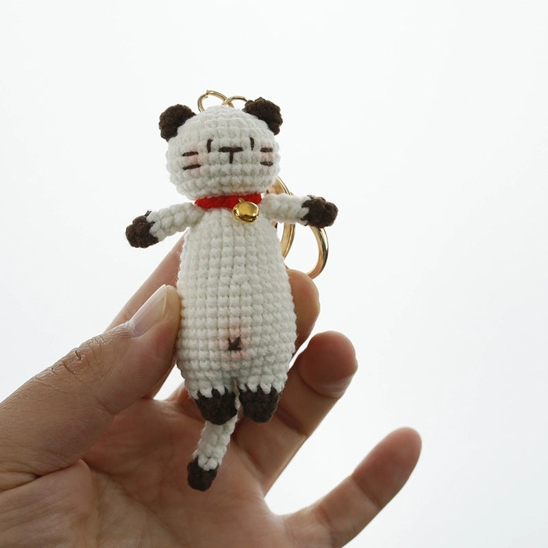 Cute Animal Yarn Knitting Keychain