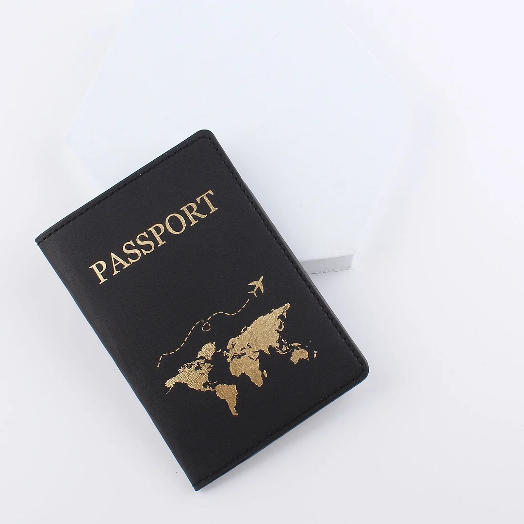 2022 New Simple Fashion Map Couple Passport Cover Letter Women Men Travel Wedding Passport Cover Holder Travel Case Unisex