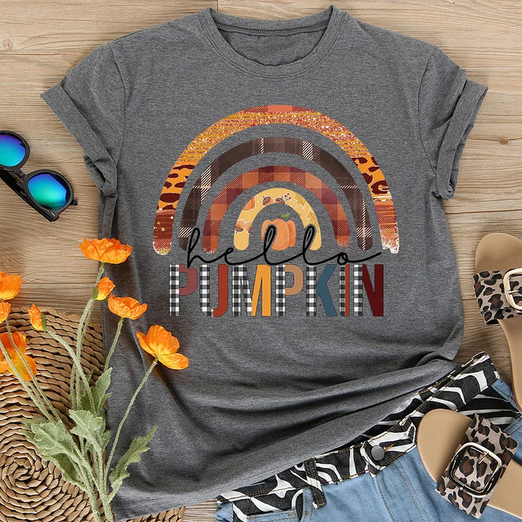 Pumpkin   Rainbow  T-Shirt Tee -08575