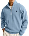 Men's Casual Stand Neck Half Zip Sweathirt