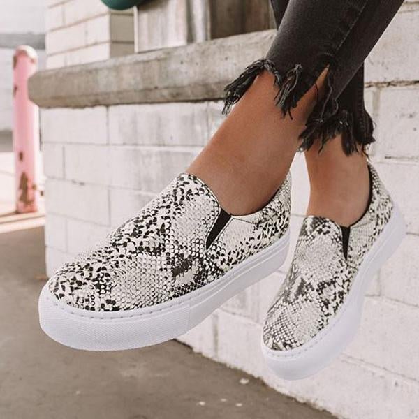 The Linden Snake Print Sneaker