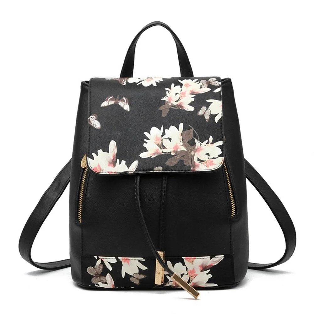 Womens Bag Backpack Purse PU Leather Zipper Bags Fashion Casual Rucksack Satchel and handbag