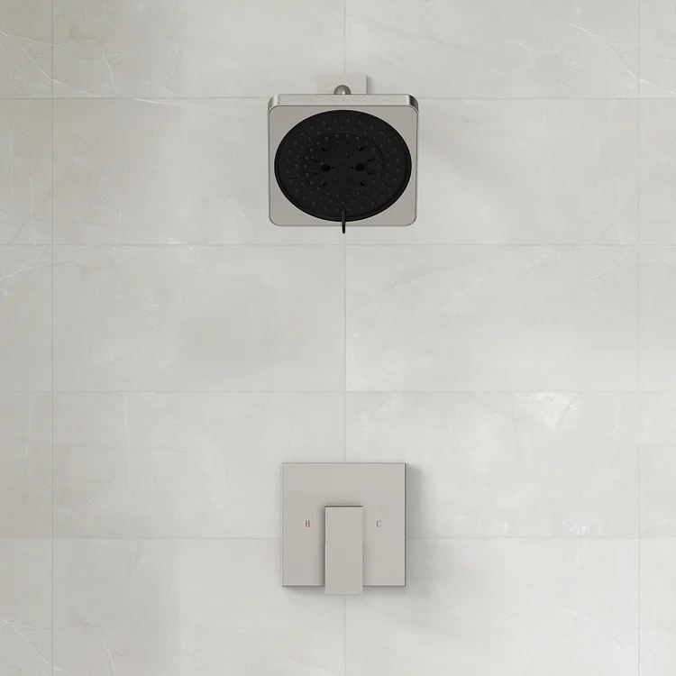 EVERSTEIN Pressure Balance 7-Spray Shower System Brushed Nickel