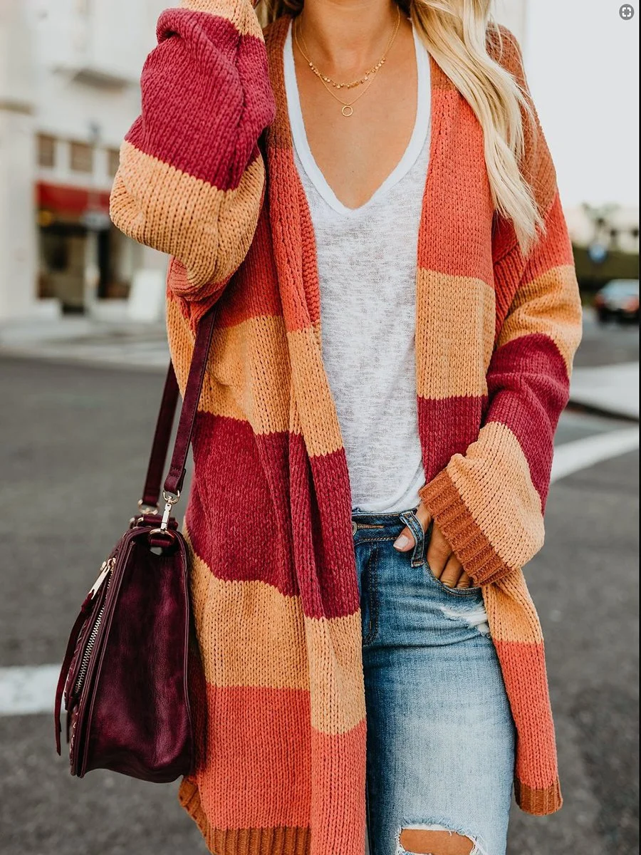 Colorful Long Sleeve Cardigan