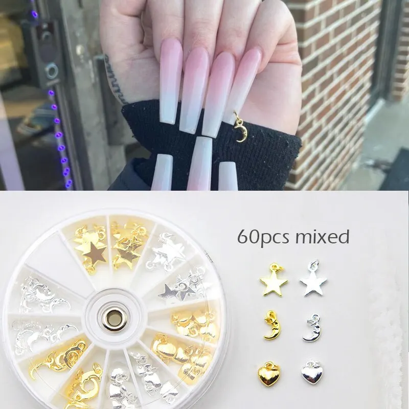 Piercing Dangle Nail Art Charms Glitter 3D Nails Rhinestones Acrylic Decoration Metal Alloy Designs-Nail Inspo