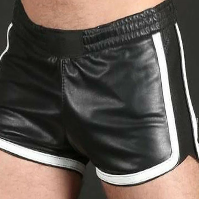 Personalized Color Matching Leather Shorts