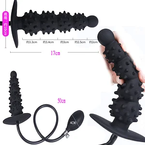 Inflatable Anal Plug Vestibular Dilator Prostate Massager