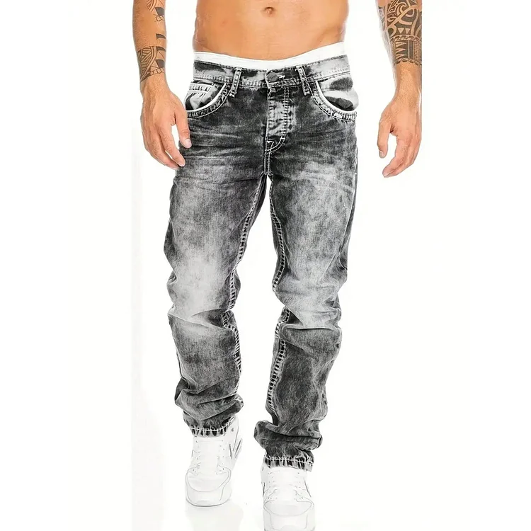 💎 -54% ANGEBOT! 💎 Herren Sommer-Jeans: Leichter Stretch, Gerader Schnitt & Vintage-Look