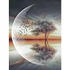 Full Embroidery Moon and Tree Stamped Cross Stitch 3-Strand 11CT (szx850)