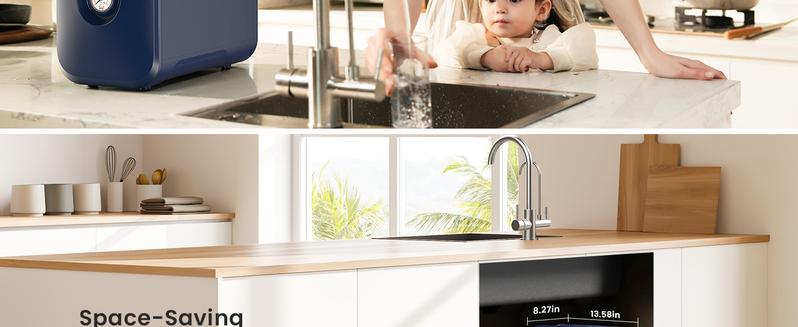 Product Introduction of Glacier Fresh 5 stage Reverse Osmosis System, 800 GPD Tankless Under Sink RO Filtration, Non-Electric, 3:1 Pure to Drain, Reduce TDS PFAS PFOS for Home Kitchen 2
