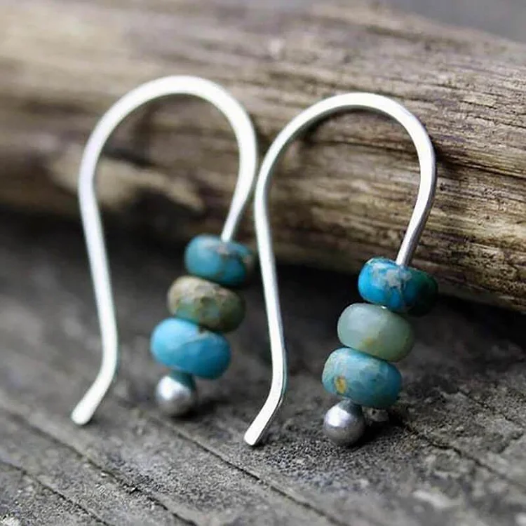 Beaded Turquoise Earrings Verceri