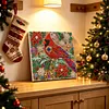 Christmas DIY Special Shape Diamond Painting Pearl Art With Inner Frame Kit 25x25cm(Christmas Cardinal)