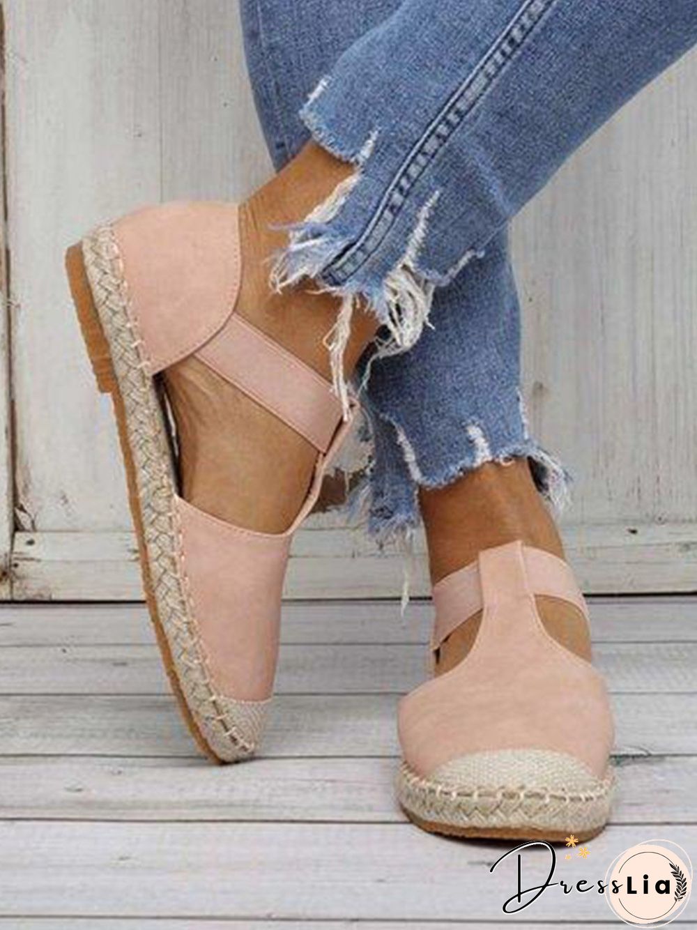 Linen Straw Fisherman's Roman Sandals