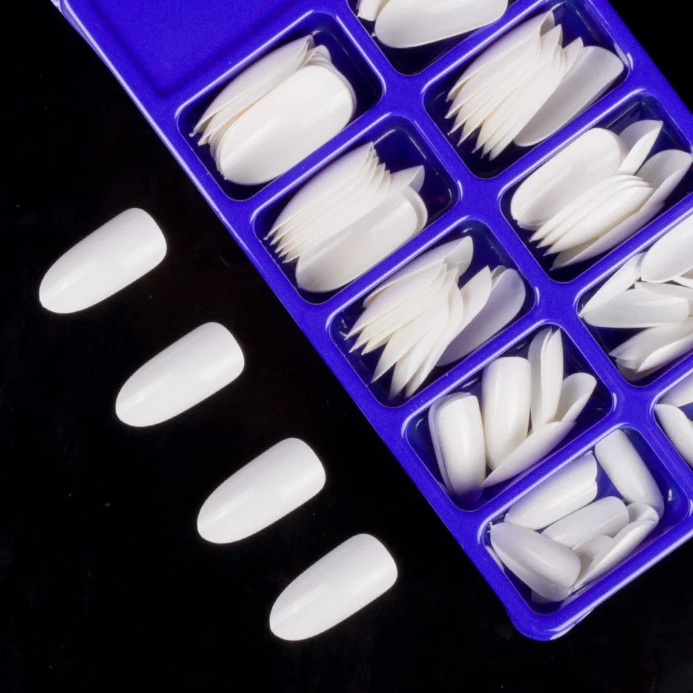 500pcs/pack Acrylic Nails OVAL Round Shapes False Nail Tips Full Cover False French Nail Tips NEW Fake Nail Art Tips Tools-Nail Inspo