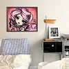 Diamond Painting-DIY Full Round Drill Pink Hair Girl（50x40cm）