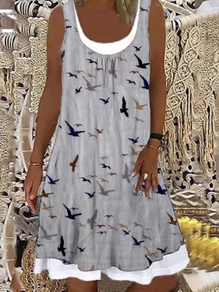 Women's Loose Fashion Digital Print Casual Dress