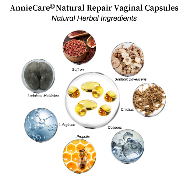 AnnieCare Instant Itching Stopper & Natural Detox & Firming Repair & Pink and Tender Natural Capsules