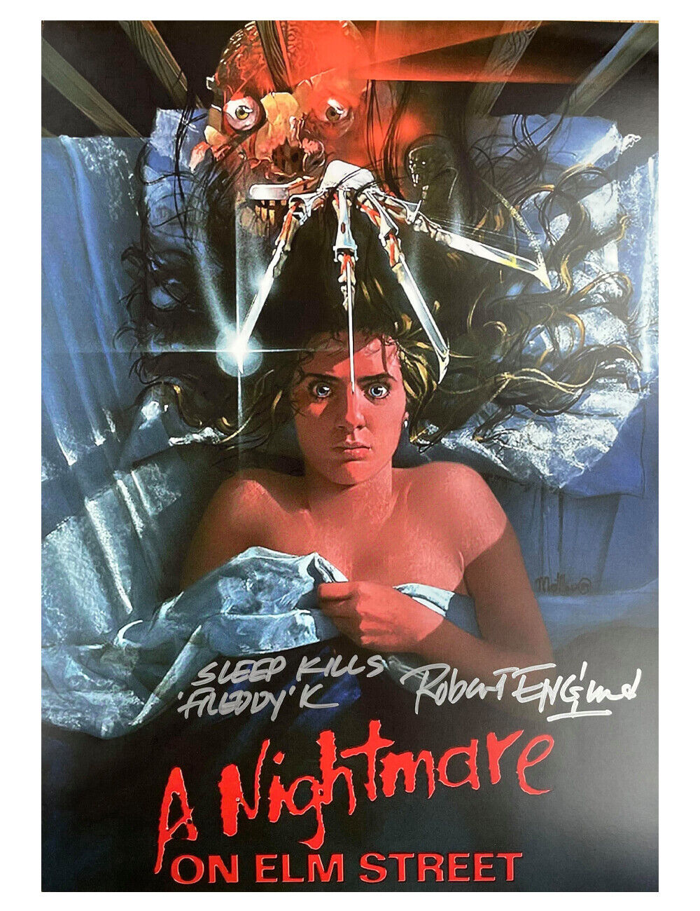 A3 Nightmare on Elm St Poster Sleep Kills Signed by Robert Englund 100% COA