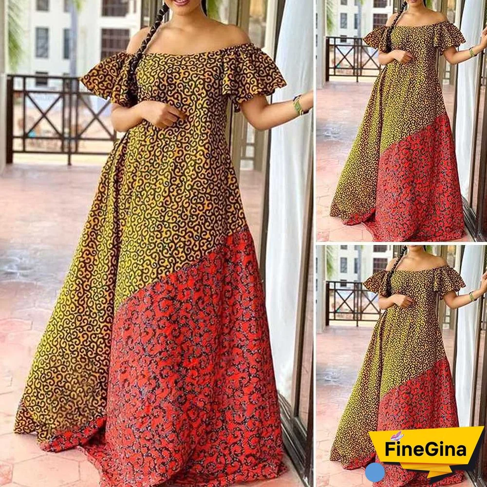 Women Dress Summer Party Off Shoulder Lace Pleated Dresses Casual Shorts Sleeve Bohemian Vestidos Women Clothing