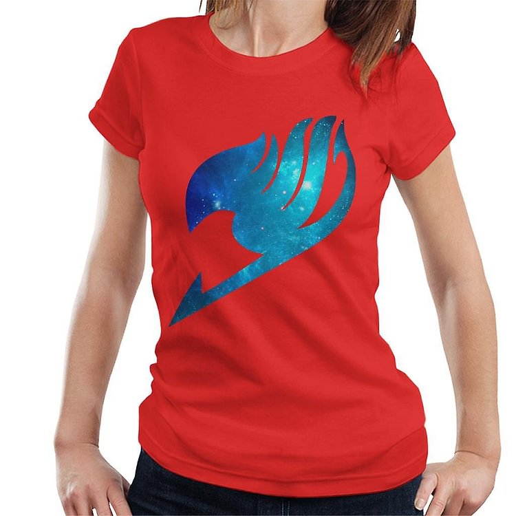 Fairy Tail Galaxy Silhouette Logo Women's T-Shirt
