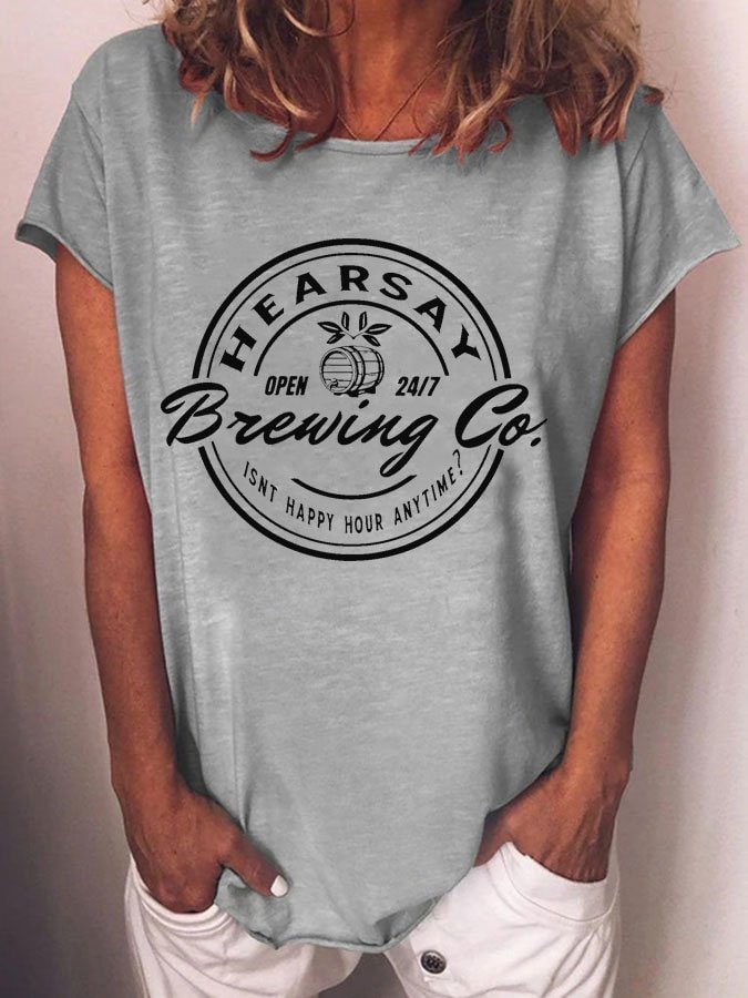 Hearsay Brewing Co Johnny Depp Hearsay Print T-Shirt