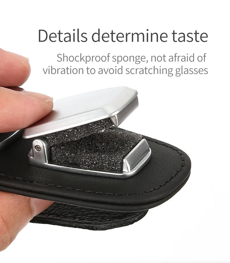 Car multifunctional double clip sun visor glasses clip card