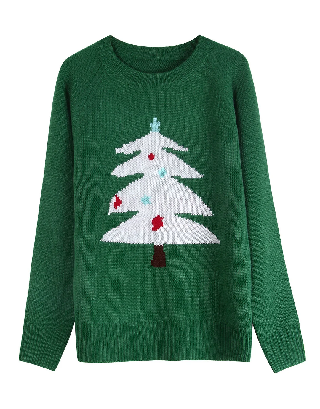 Athvotar Athvotar And Winter New Christmas Fashion Knitted Retro-Flowered Christmas Tree Stum Sweater For Women