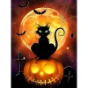 Pumpkin Cat  | Full Round Diamond Painting Kits