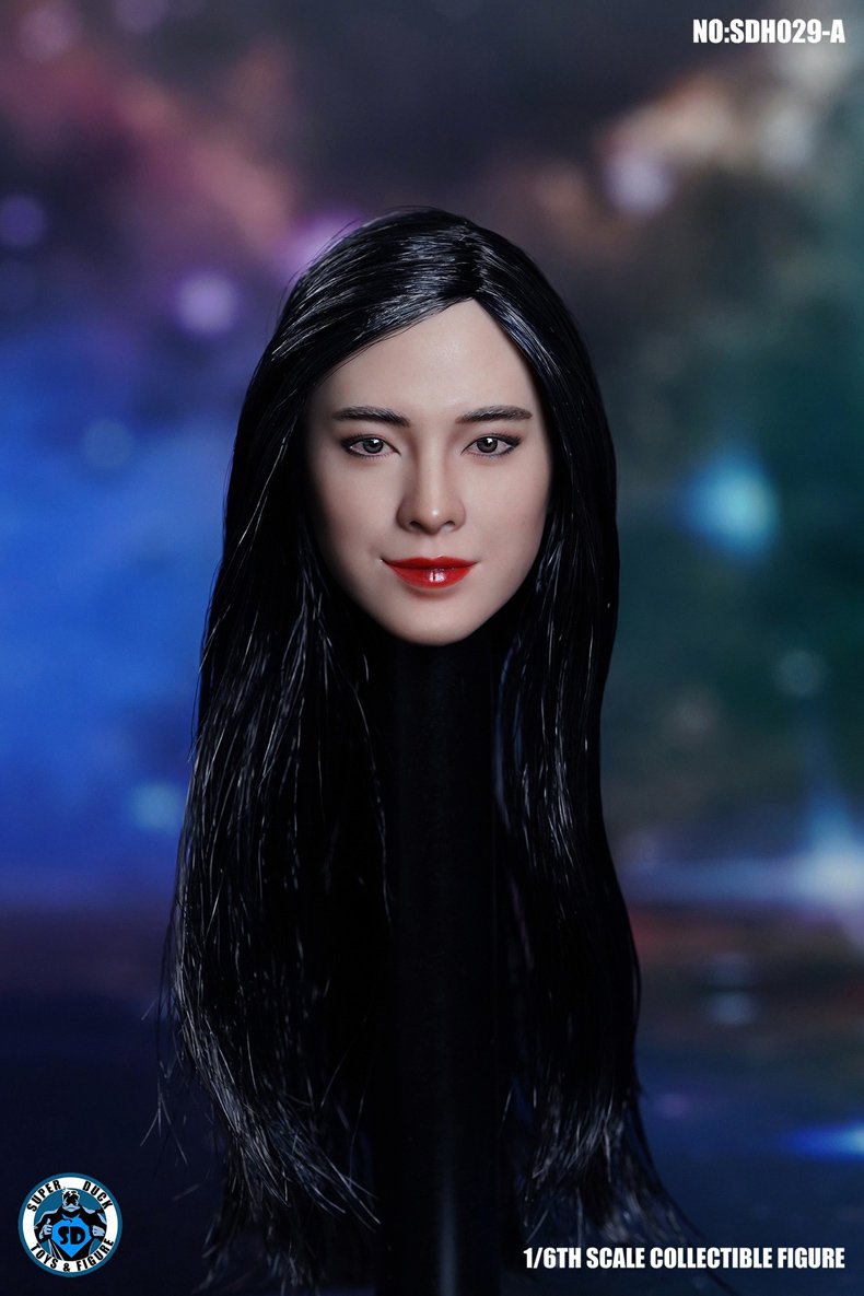 IN STOCK 1/6 SUPER DUCK SDH029 Asian Female Head Sculpt H#Suntan