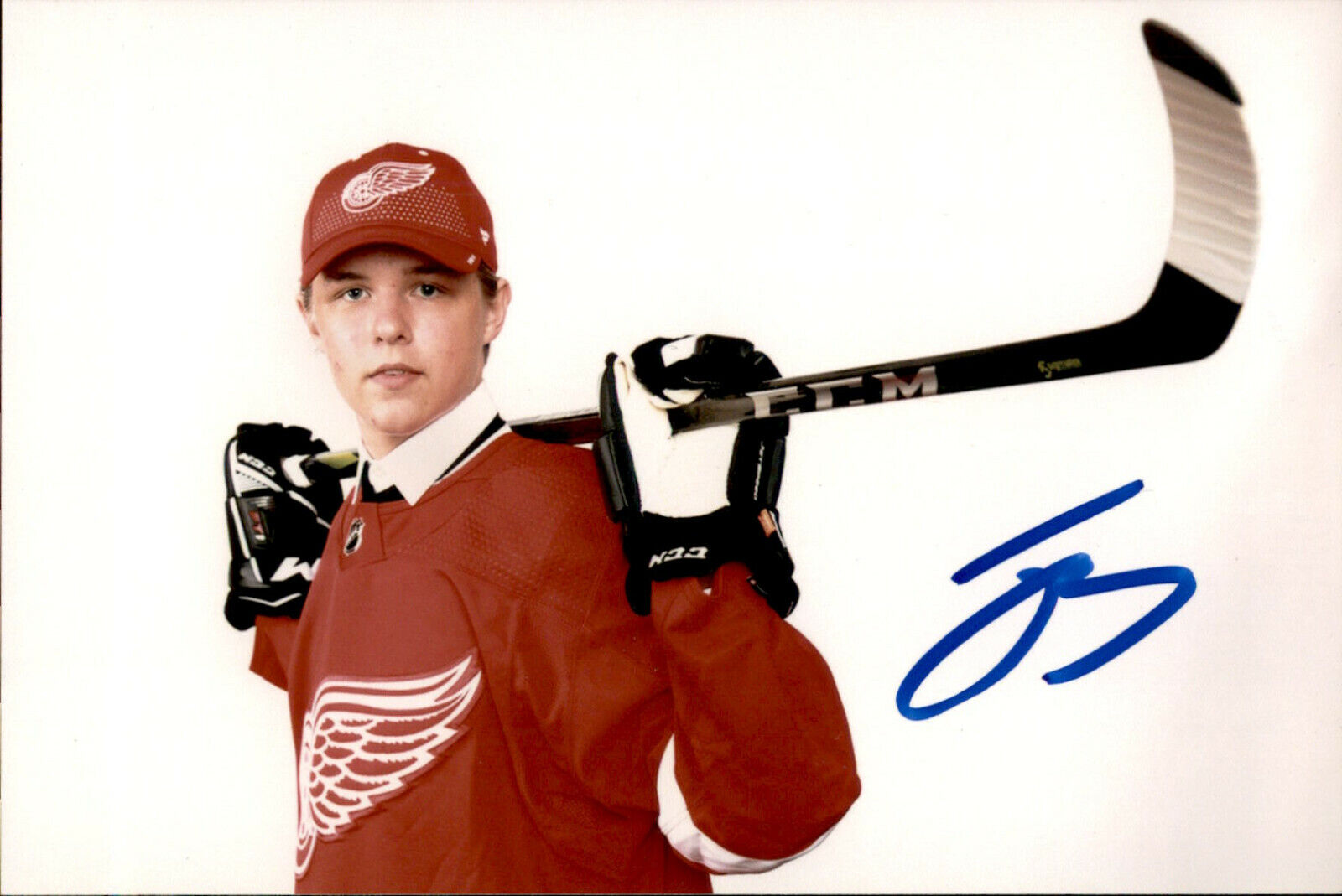 Jonatan Berggren SIGNED 4x6 Photo Poster painting TEAM SWEDEN / DETROIT RED WINGS #3