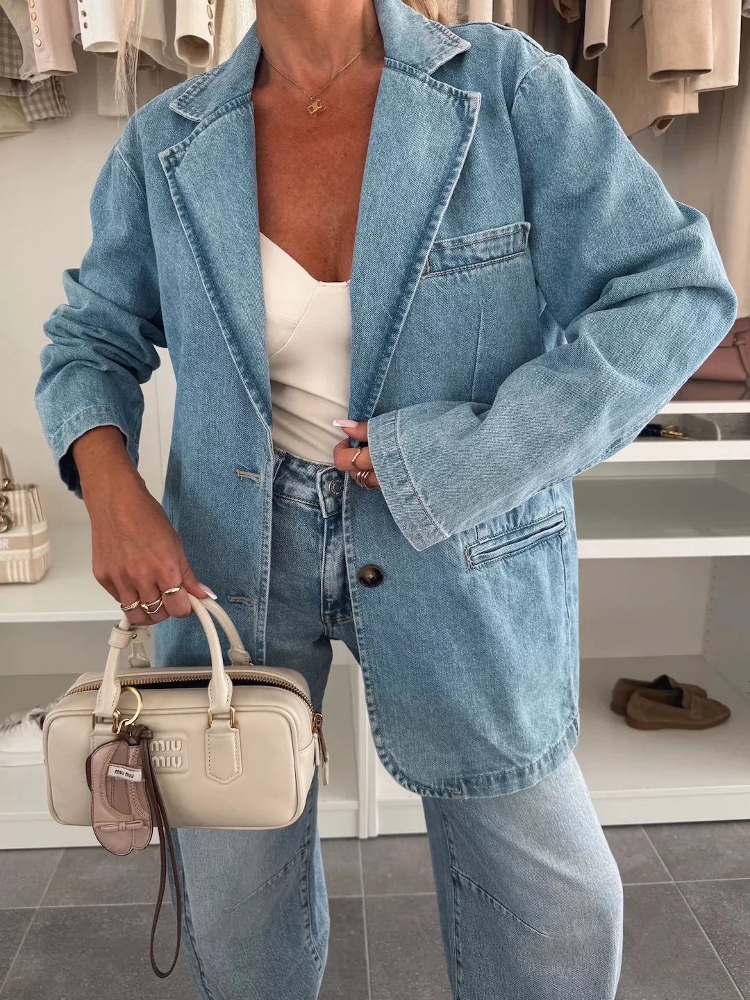 Women's 2025 Casual Loose Denim Blazer for Girl