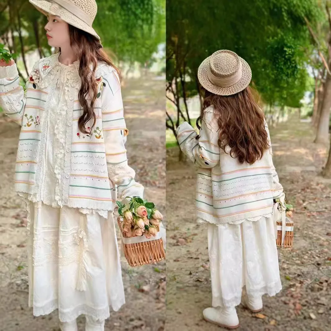 Chicfifth Sweater Women Winter Long Sleeve High Quality Autumn Vintage Top Knitted Cardigan