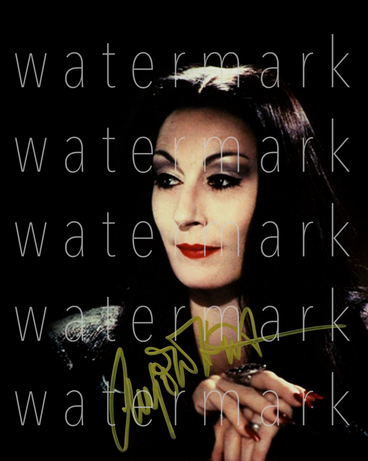 Anjelica Huston Addams Family signed 8X10 inch Photo Poster painting poster picture autograph RP