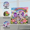DIY Pearl Painting Baby Elephant for Home Decor with Frame(25x25cm)