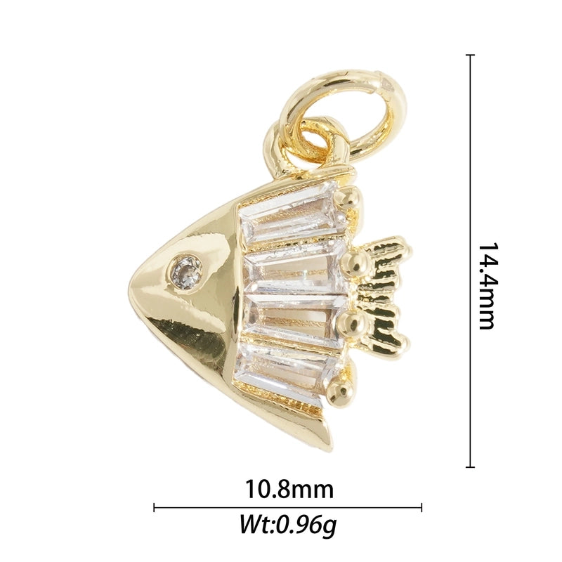 1 Piece Alloy Scallop Starfish Butterfly Pendant