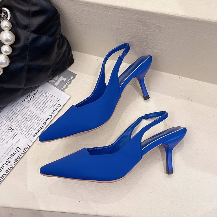 Churchf Churchf 2023 New Pointed Thin Heel Single Heel After Empty Head Sandal Muller Shoes