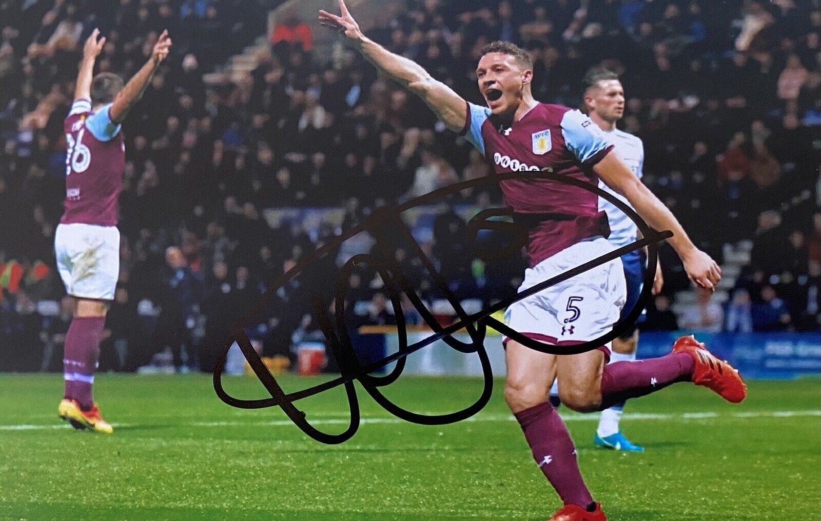 James Chester Genuine Hand Signed Aston Villa 6X4 Photo Poster painting