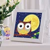 >SALE<5D DIY Full Round Drill Diamond Painting Owl Kit Home Decor Art Craft 15x15cm