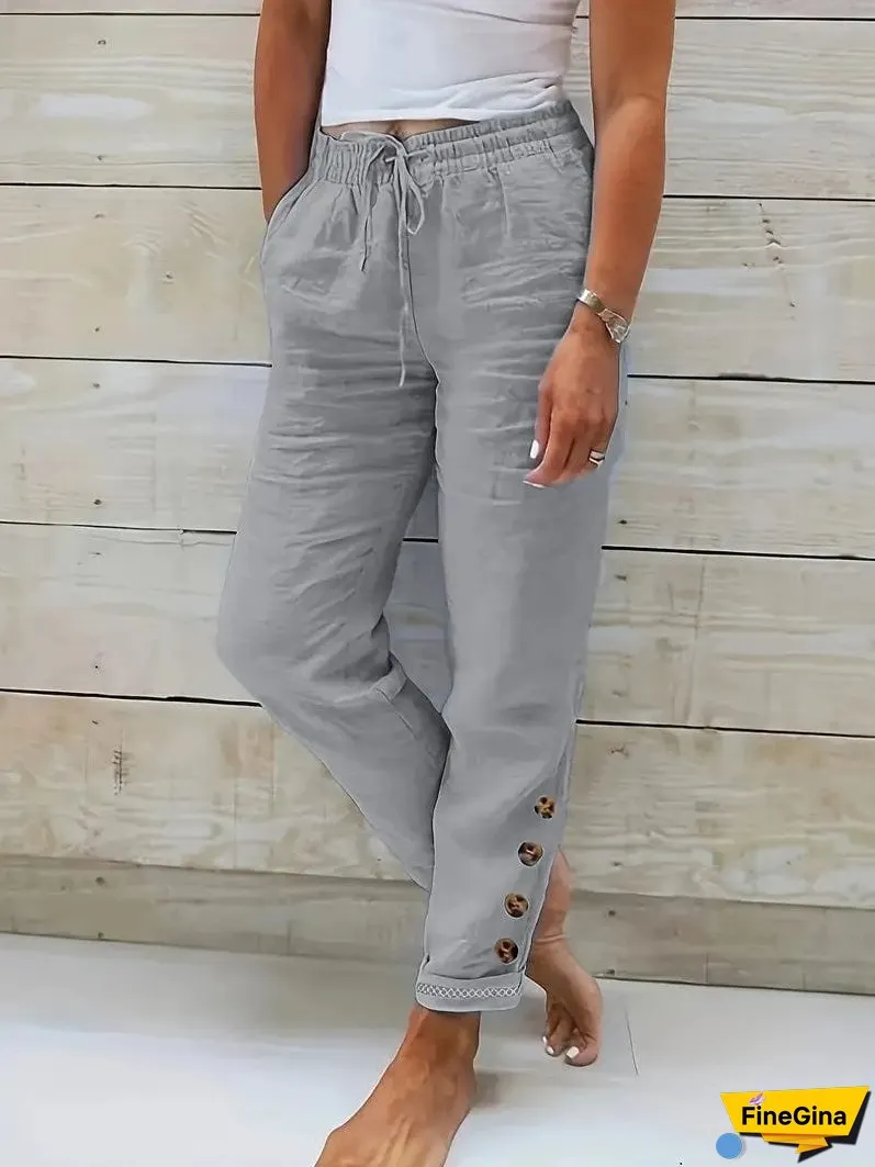 Bohemian Style Linen Pants