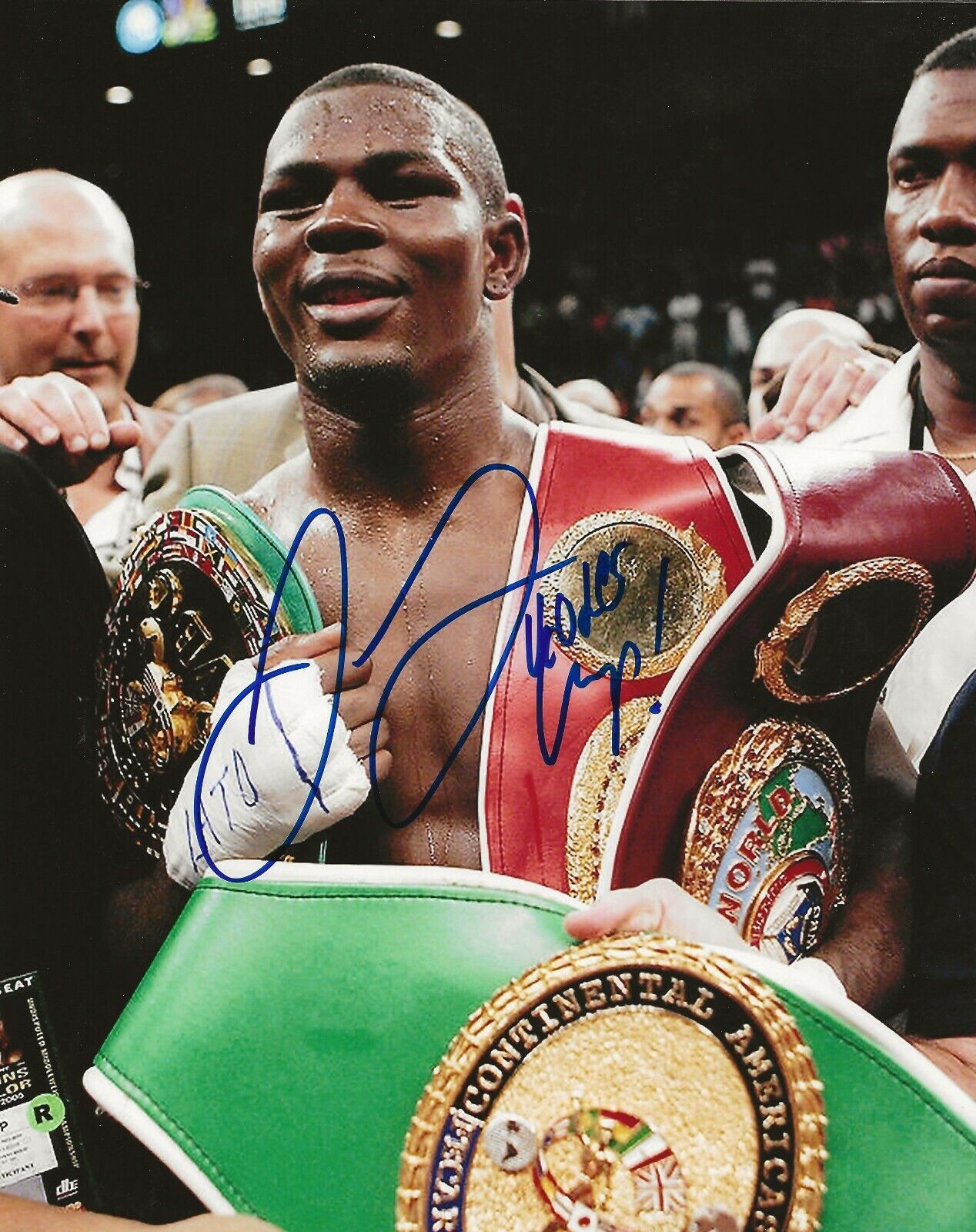 Jermaine Taylor REAL SIGNED Live Action Boxing Photo Poster painting COA Autographed Boxer