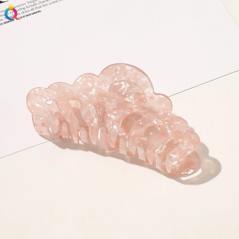 Women’s IG Style Minimalist Color Block Arylic Hollow Out Hair Claws