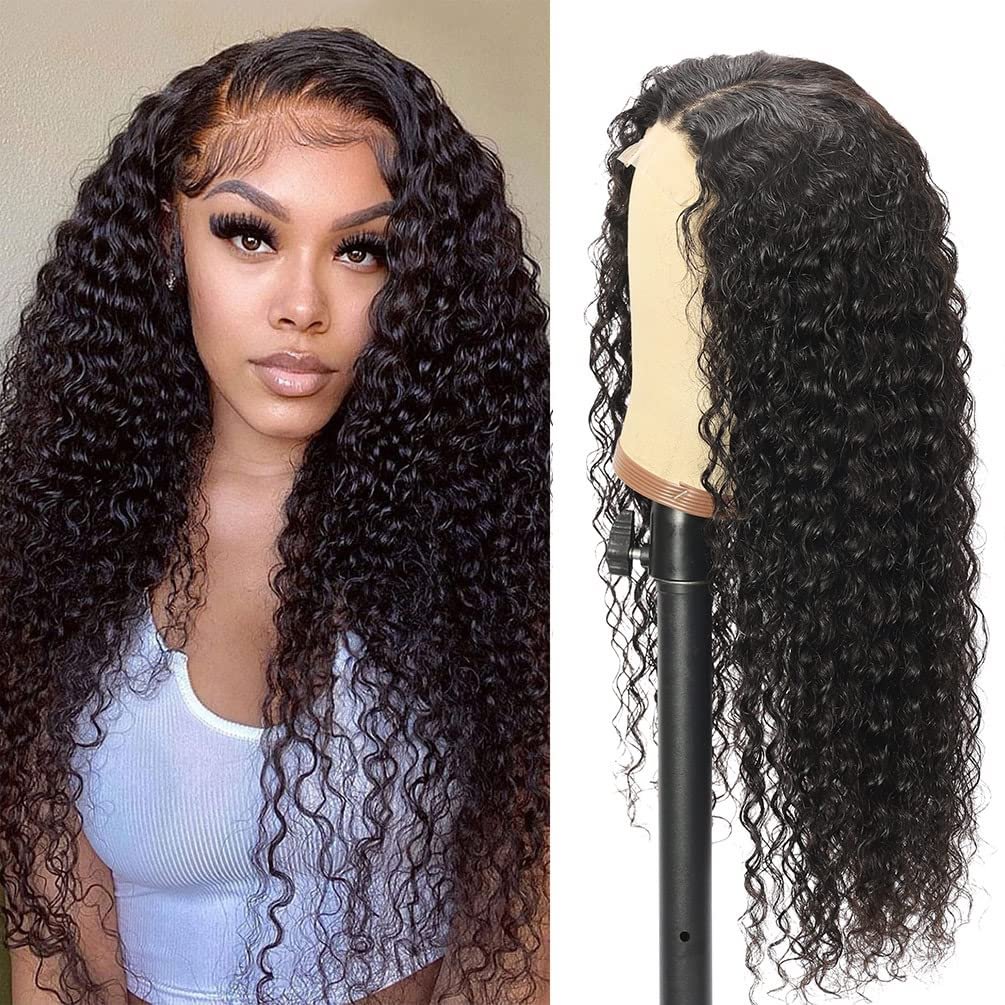Deep Wave Lace Front Wigs Human Hair Pre Plucked with Baby Hair 5x5 HD Lace Closure Wigs Brazilian Virgin Human Hair Wigs US Mall Lifes
