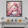 (40*40cm)Snowman - Round Partial AB Drill Diamond Painting