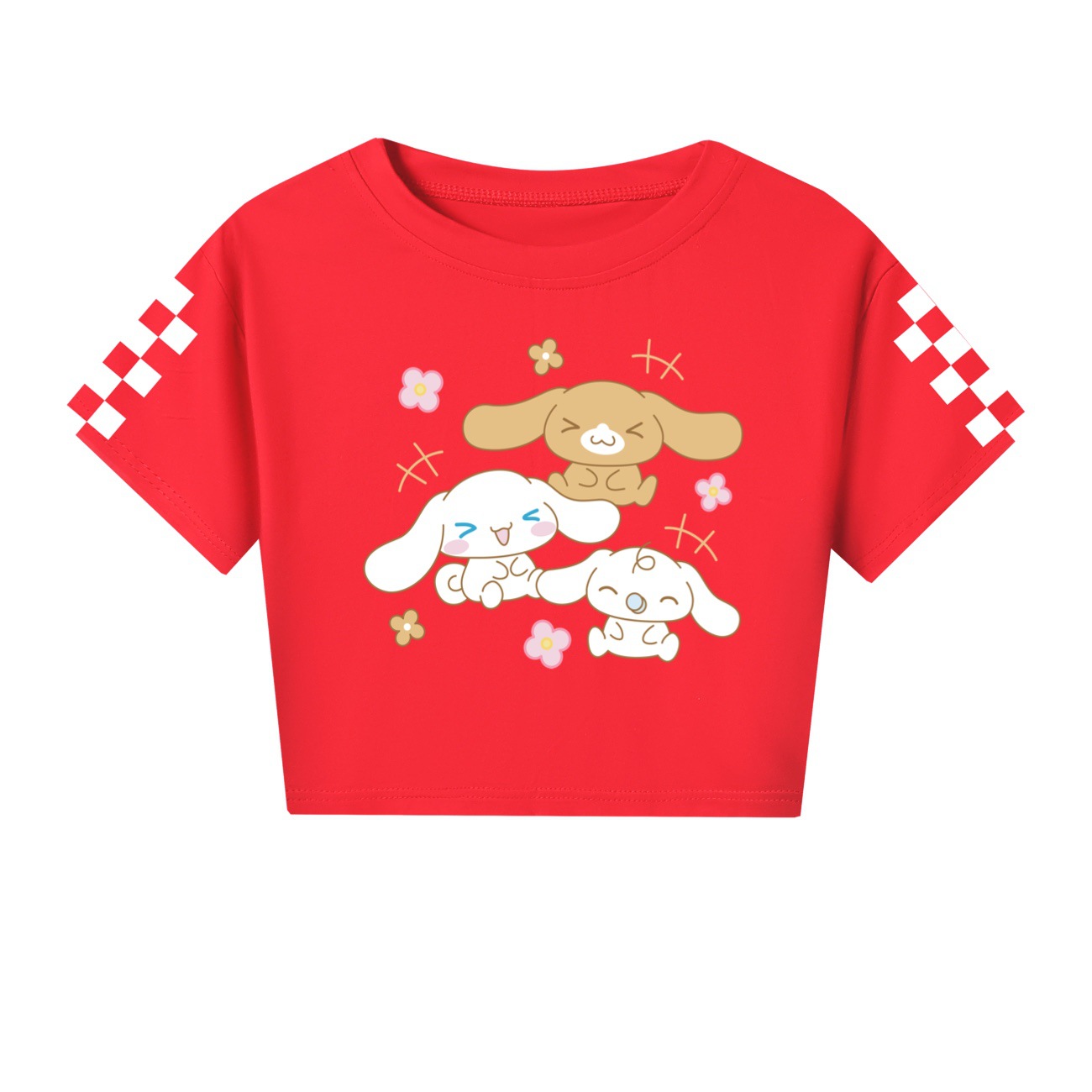 Cinnamoroll Family Matching Outfits: Adult & Kids Short Sleeve Top + Shorts Set - Cute Bunny Theme 3487 -Mayoulove