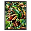 Green Girl Painting-11CT Stamped Cross Stitch 40*55cm/15.75*21.65in